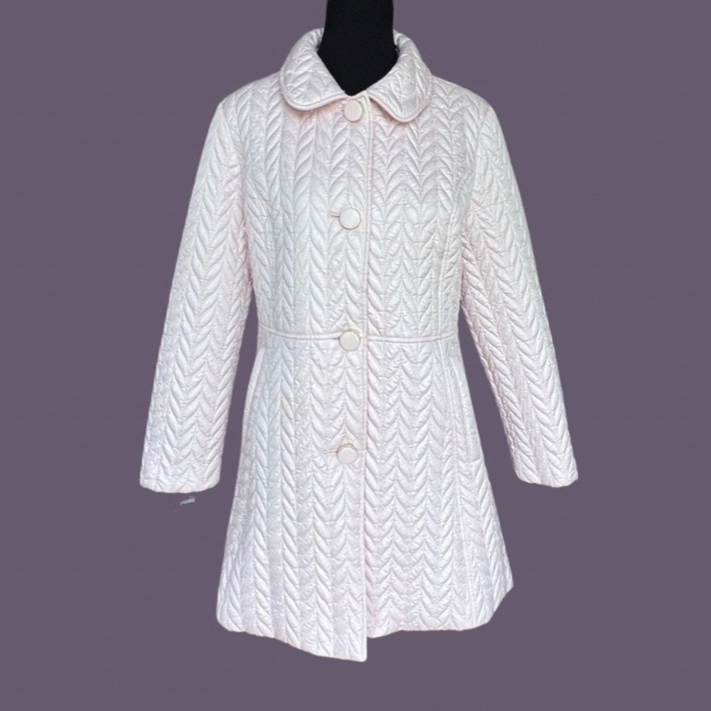 Kate Spade Blush Pink Quilted Jacket / Coat Size XL